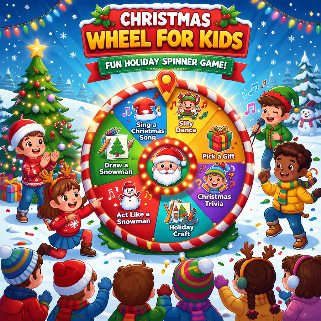 christmas wheel for kids fun holiday spinner game