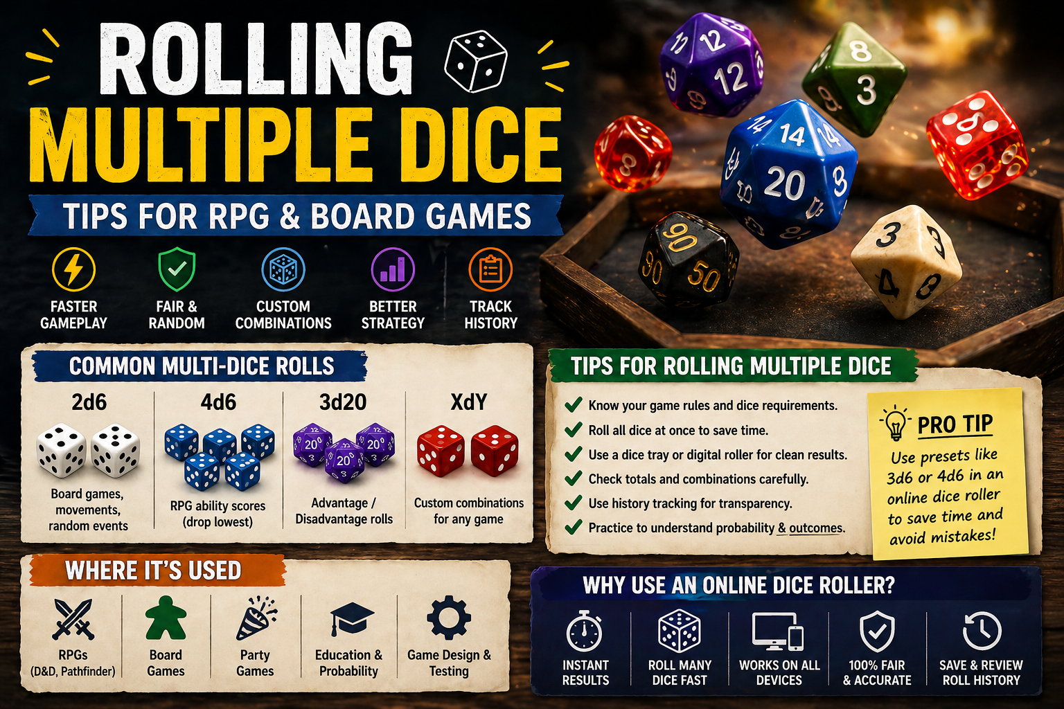 Multiple Dice Tips