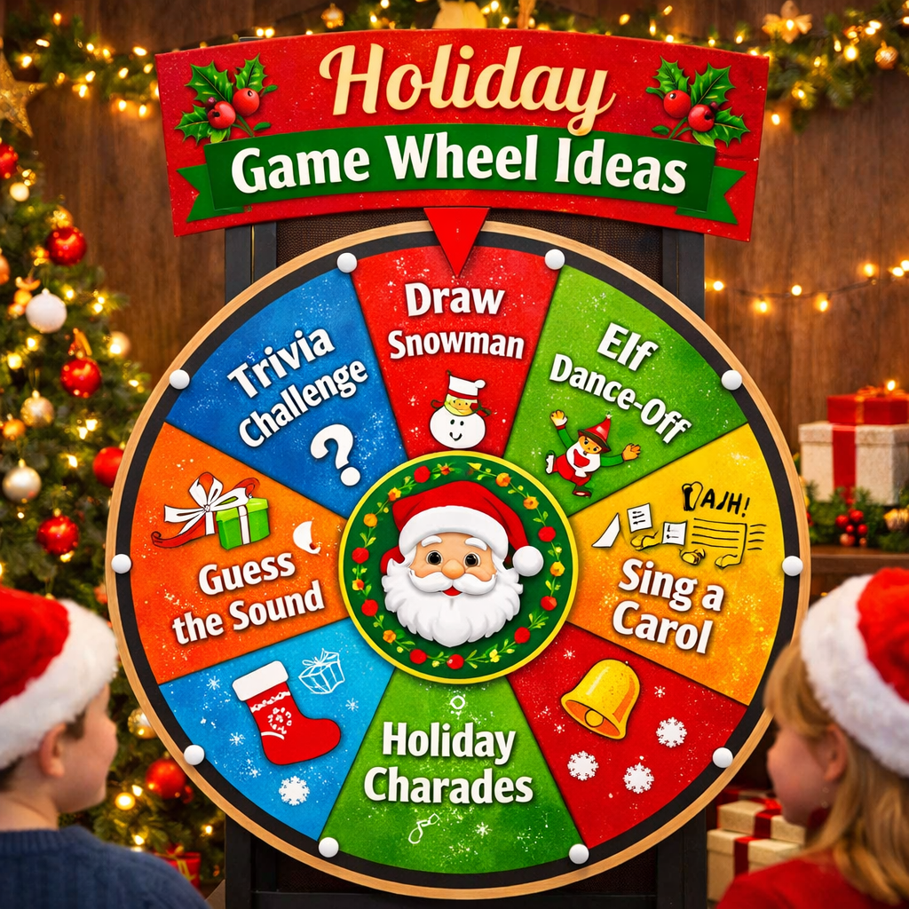 holiday game wheel fun activities for christmas party