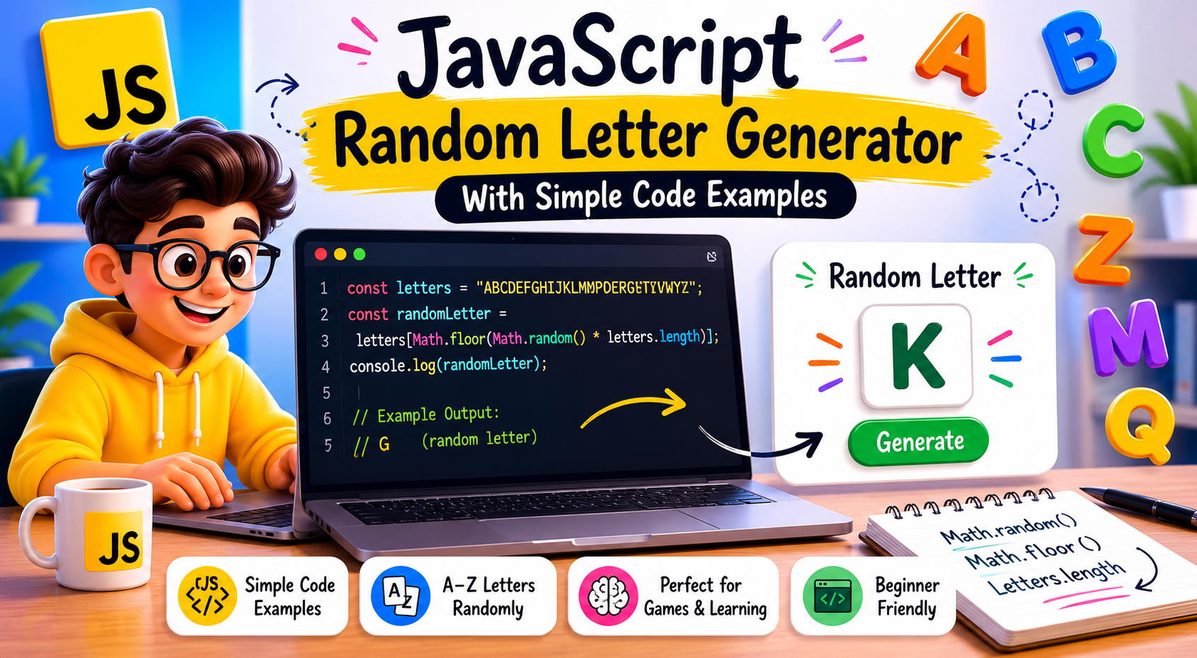 Generate Random Letters in JavaScript