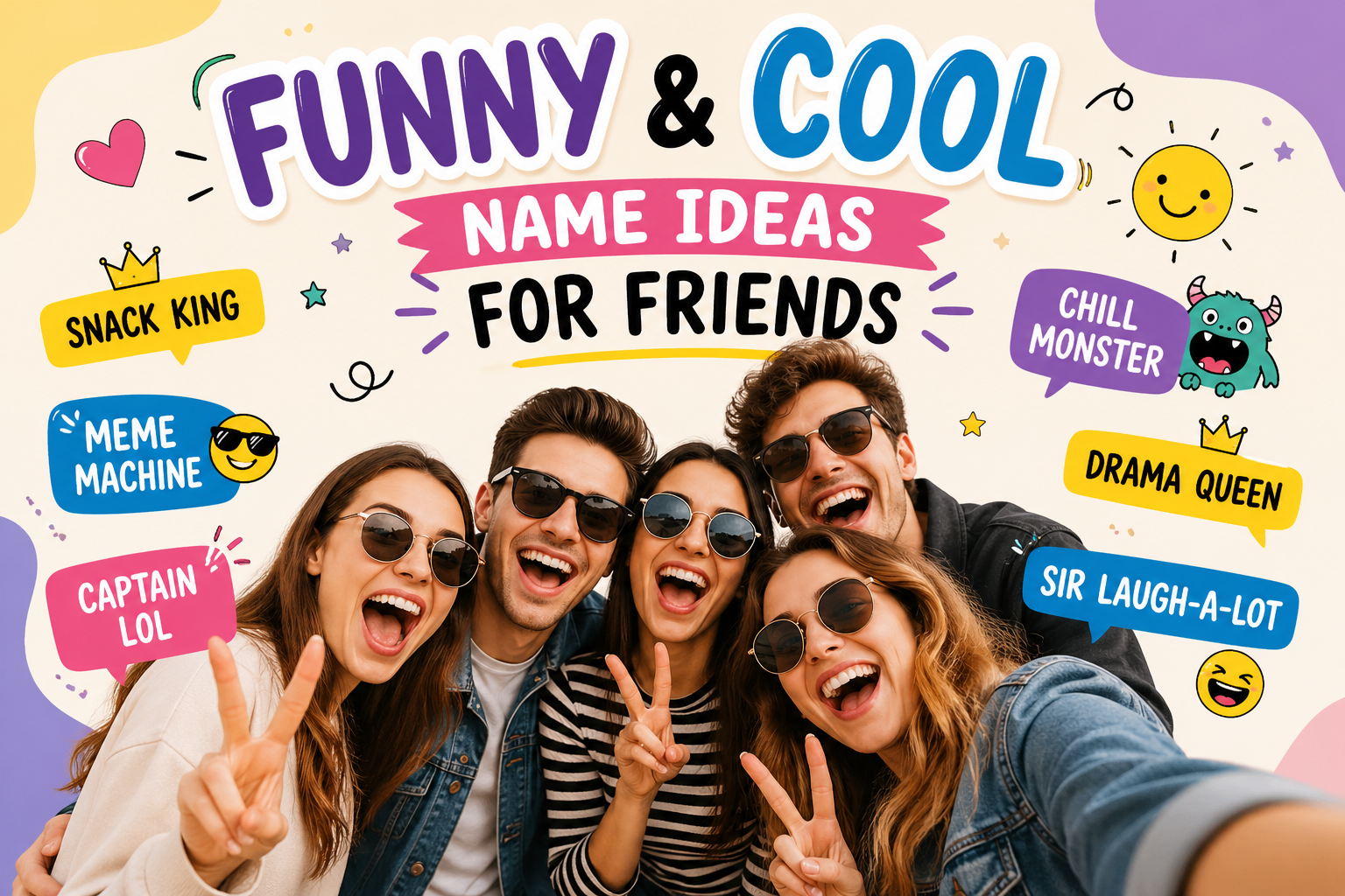 Funny and cool name ideas for friends