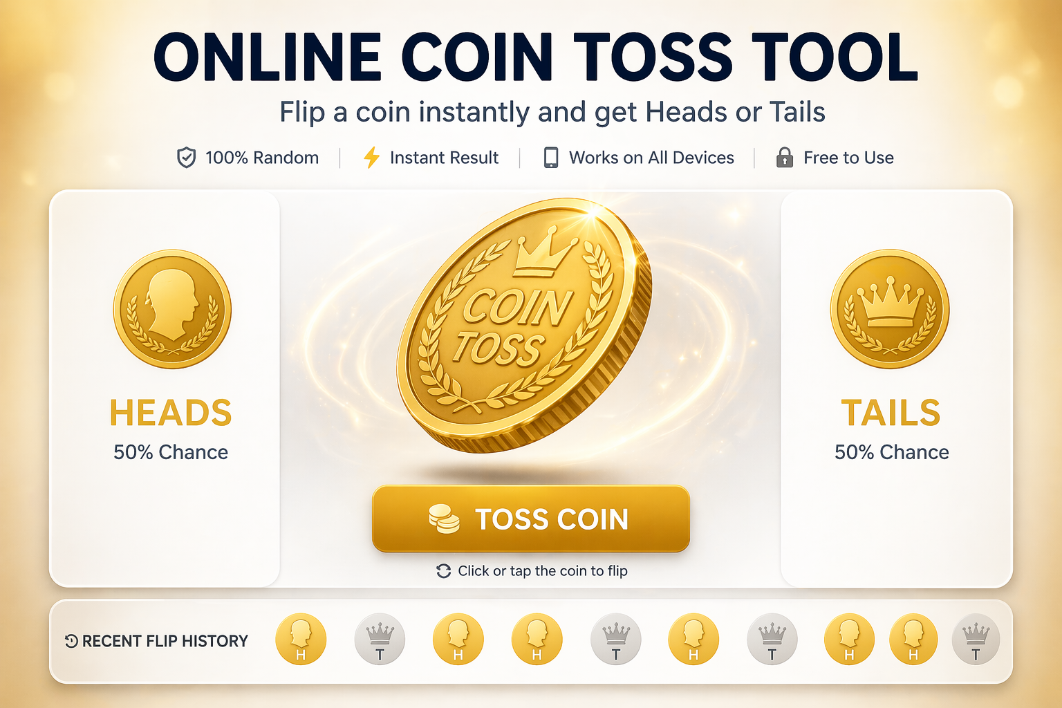 Best online coin toss tool to flip a coin instantly
